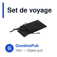 Set de voyage personnalisable Sislak avec logo - Étiquette et étui - Miniature 5