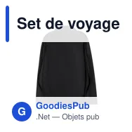 Set de voyage personnalisable Sislak avec logo - Étiquette et étui - Miniature 6