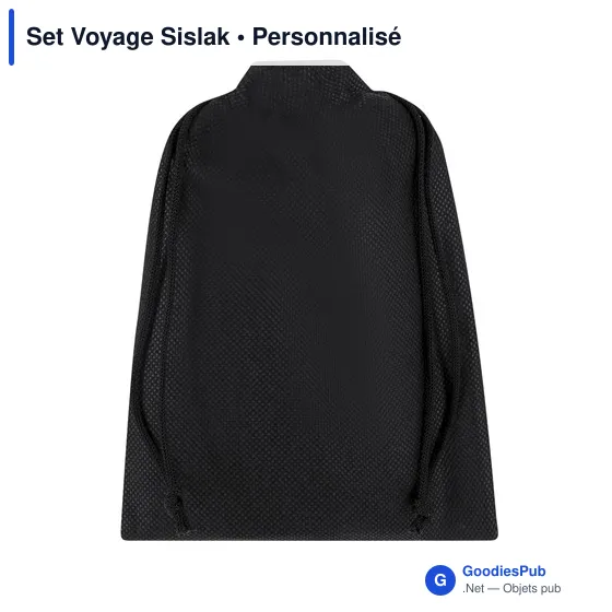 Set de voyage personnalisable Sislak avec logo - Étiquette et étui - Image 6
