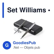 Set Williams : Ensemble de stylos personnalisables avec logo - Miniature 1