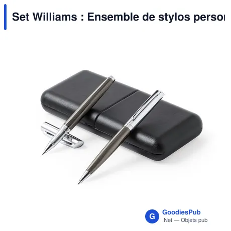 Set Williams : Ensemble de stylos personnalisables avec logo