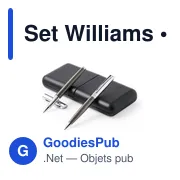 Set Williams : Ensemble de stylos personnalisables avec logo - Miniature 3