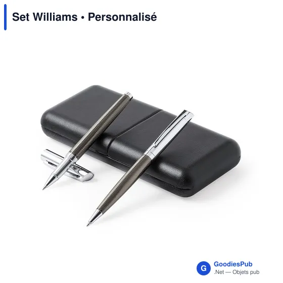 Set Williams : Ensemble de stylos personnalisables avec logo - Image 3