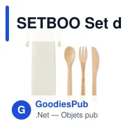 SETBOO Set de couverts en bambou - Miniature 1