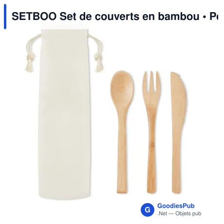 SETBOO Set de couverts en bambou
