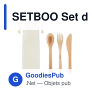 SETBOO Set de couverts en bambou - Miniature 2