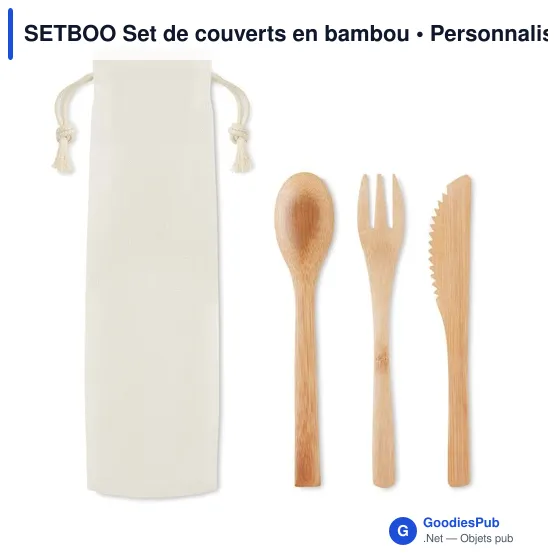 SETBOO Set de couverts en bambou - Image 2