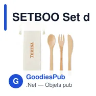 SETBOO Set de couverts en bambou - Miniature 3