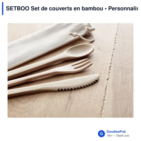 SETBOO Set de couverts en bambou - Image 4