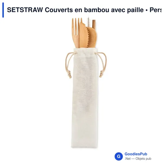 SETSTRAW Couverts en bambou avec paille - Image 2