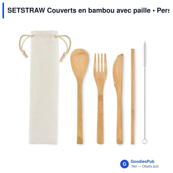 SETSTRAW Couverts en bambou avec paille - Image 3