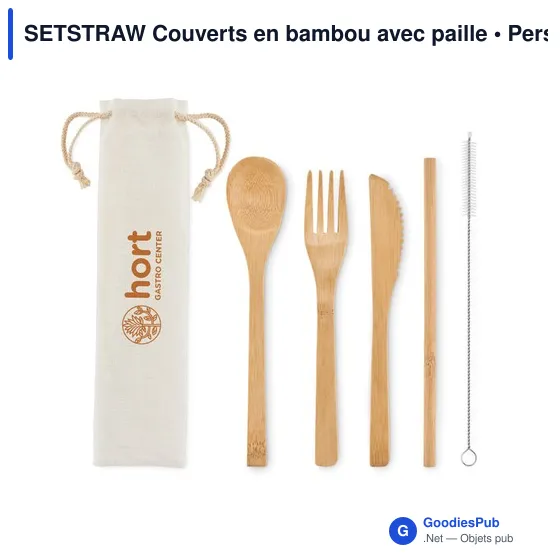 SETSTRAW Couverts en bambou avec paille - Image 4