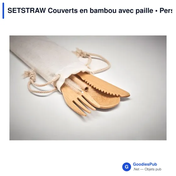 SETSTRAW Couverts en bambou avec paille - Image 5