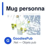 Mug personnalisé avec logo entreprise verre recyclé translucide - Miniature 2