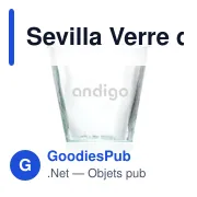 Verre d'eau personnalisable Sevilla en verre recyclé - 220 mlavec logo - Miniature 1