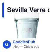 Verre d'eau personnalisable Sevilla en verre recyclé - 270 mlavec logo - Miniature 1