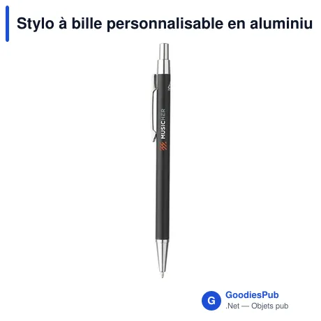 Stylo à bille personnalisable en aluminium recyclé - Sferaavec logo