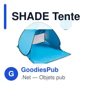 Tente de plage personnalisable SHADE pour logo - Polyester 190T - Miniature 1