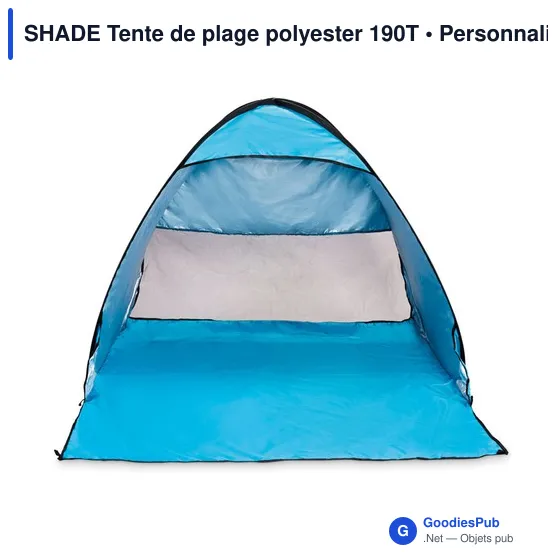 Tente de plage personnalisable SHADE pour logo - Polyester 190T - Image 2