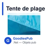 Tente de plage personnalisable SHADE pour logo - Polyester 190T - Miniature 11