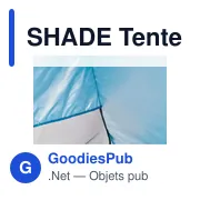 Tente de plage personnalisable SHADE pour logo - Polyester 190T - Miniature 4