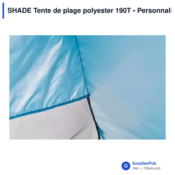 Tente de plage personnalisable SHADE pour logo - Polyester 190T - Image 4