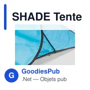 Tente de plage personnalisable SHADE pour logo - Polyester 190T - Miniature 5