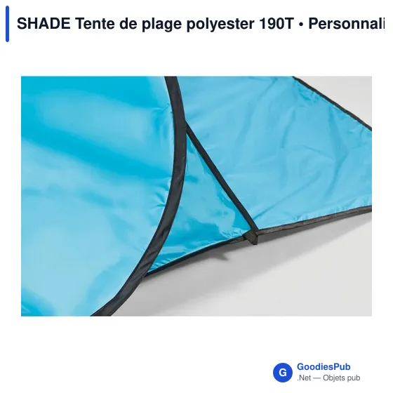 Tente de plage personnalisable SHADE pour logo - Polyester 190T - Image 5