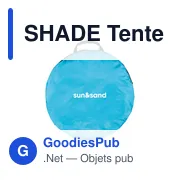 Tente de plage personnalisable SHADE pour logo - Polyester 190T - Miniature 6