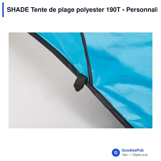 Tente de plage personnalisable SHADE pour logo - Polyester 190T - Image 7