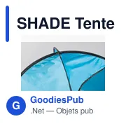 Tente de plage personnalisable SHADE pour logo - Polyester 190T - Miniature 8