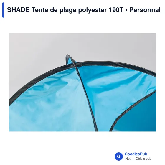 Tente de plage personnalisable SHADE pour logo - Polyester 190T - Image 8