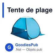 Tente de plage personnalisable SHADE pour logo - Polyester 190T - Miniature 9