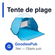 Tente de plage personnalisable SHADE pour logo - Polyester 190T - Miniature 10