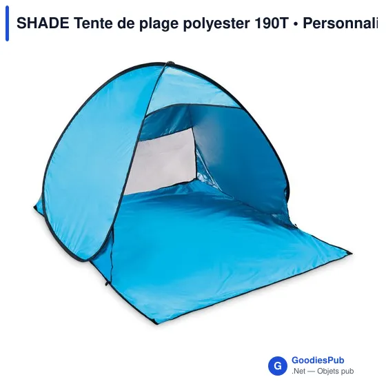 Tente de plage personnalisable SHADE pour logo - Polyester 190T - Image 10
