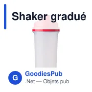 Shaker gradué en plastique personnalisable avec logo - Talia - Miniature 2