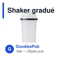 Shaker gradué en plastique personnalisable avec logo - Talia - Miniature 3