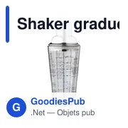 Shaker gradué personnalisable en verre et inox avec logo - Adela - Miniature 2