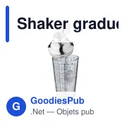 Shaker gradué personnalisable en verre et inox avec logo - Adela - Miniature 3
