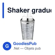 Shaker gradué personnalisable en verre et inox avec logo - Adela - Miniature 4
