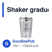 Shaker gradué personnalisable en verre et inox avec logo - Adela - Miniature 5