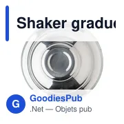 Shaker gradué personnalisable en verre et inox avec logo - Adela - Miniature 7