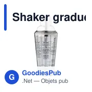 Shaker gradué personnalisable en verre et inox avec logo - Adela - Miniature 8
