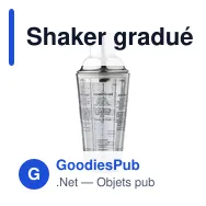 Shaker gradué personnalisable en verre et inox avec logo - Adela - Miniature 10