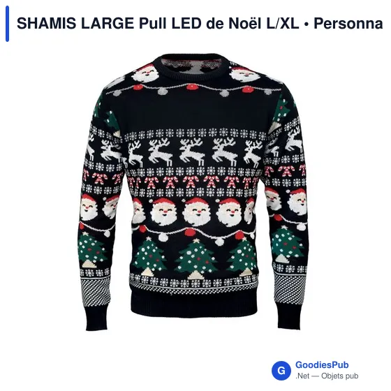 SHAMIS LARGE Pull LED de Noël L/XL - Image 1