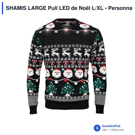SHAMIS LARGE Pull LED de Noël L/XL - Image 5