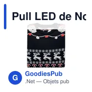 Pull LED de Noël personnalisable avec logo - SHAMIS S/M - Miniature 3