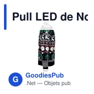 Pull LED de Noël personnalisable avec logo - SHAMIS S/M - Miniature 4