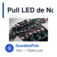 Pull LED de Noël personnalisable avec logo - SHAMIS S/M - Miniature 7