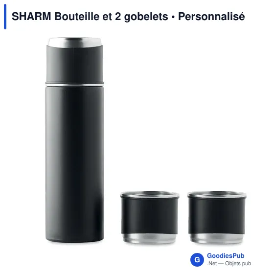 SHARM Bouteille et 2 gobelets - Image 3